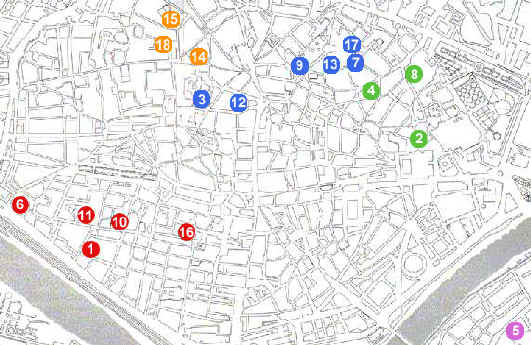 Mapa interactivo de itinerarios de Conventos de Sevilla